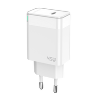 JELLICO Netz-Ladegerät C105 GaN PD 45W 1xUSB-C + Kabel USB-C - Lightning weiss